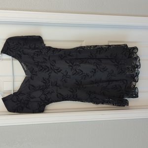 Amanda Taylor Vintage Chiffon Floral Burnout Dress Size 12